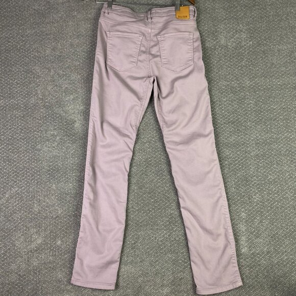DU/ER No Sweat Slim Straight Stretch Pants Women's 29 x 32 Lilac Pink - Picture 3 of 14
